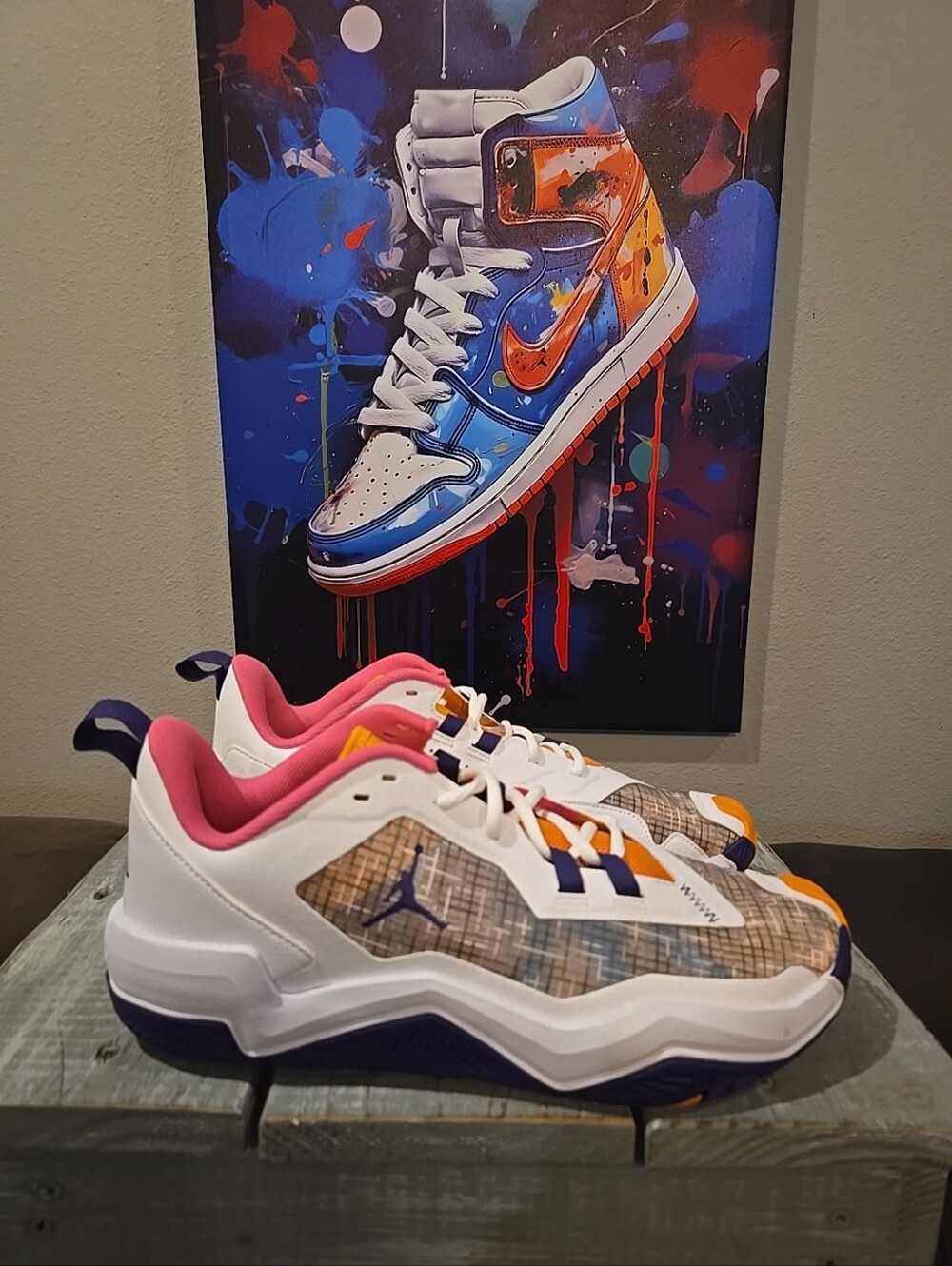 NIKE AIR JORDAN ONE TAKE 4 RUSSEL WESTBROOK WHITE-CRT PURPLE SZ 12 M DO7193-100